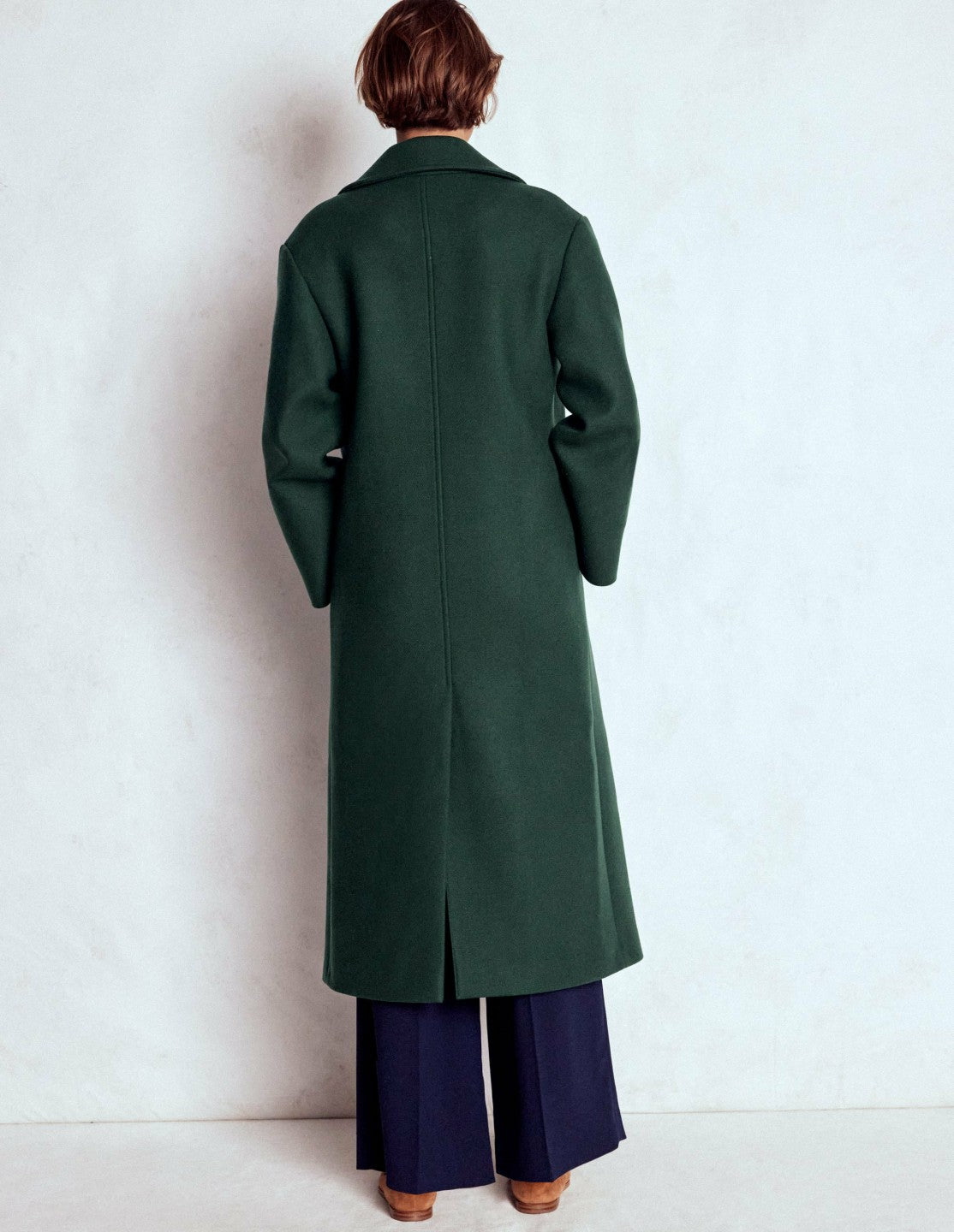 Cocoon Wool Coat-Emerald Night / Boden On sale