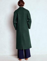 Cocoon Wool Coat-Emerald Night / Boden On sale