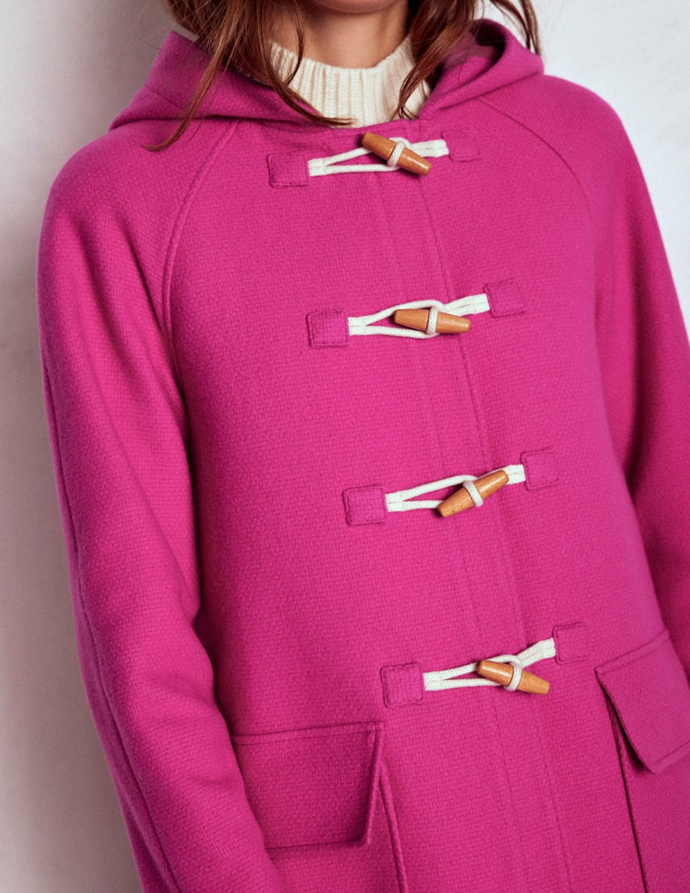 Swing Duffle Coat-Pink Peony / Boden us