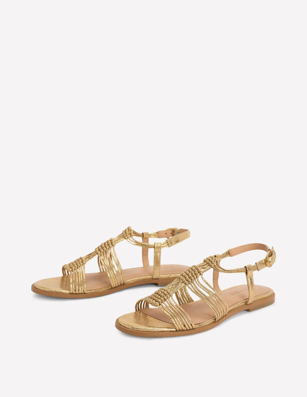 Multi Strap Knot Sandal-Gold / Boden Online