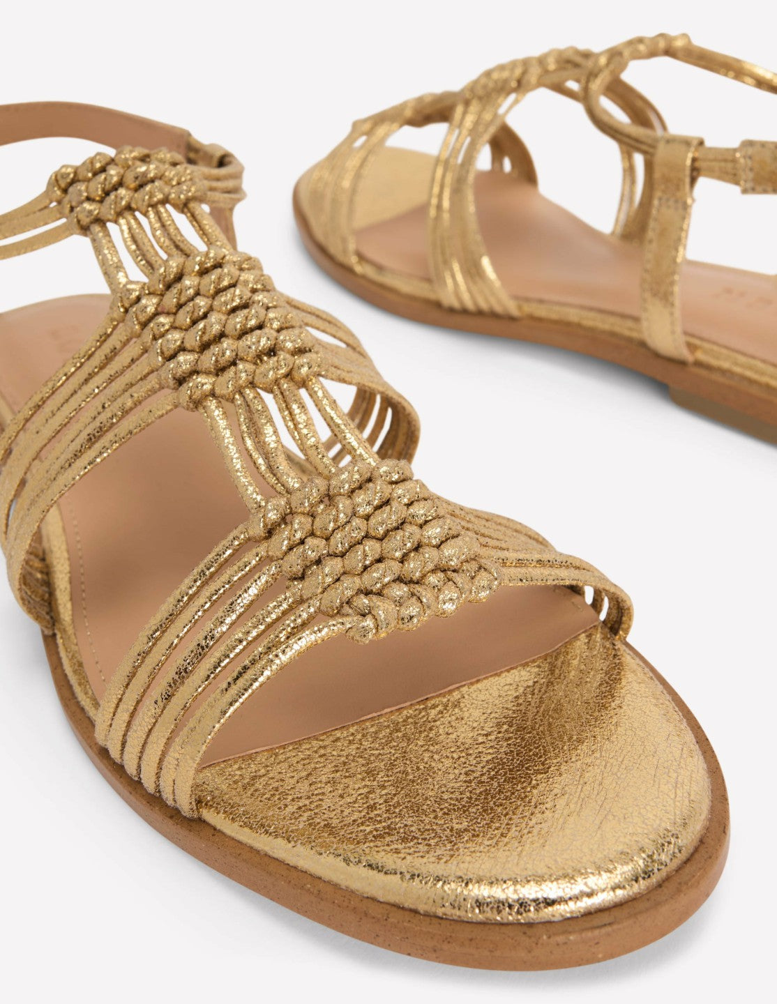 Multi Strap Knot Sandal-Gold / Boden Online