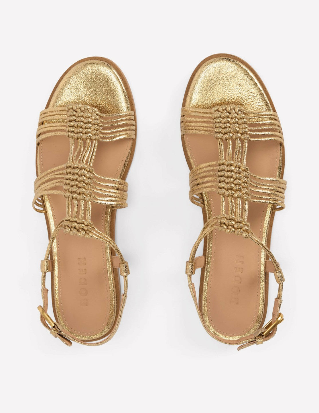 Multi Strap Knot Sandal-Gold / Boden Online