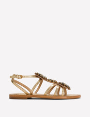 Crystal Flat Sandals-Gold / Boden Online