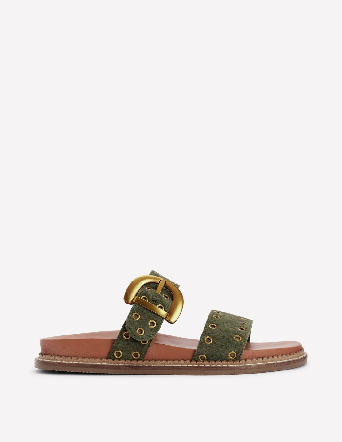 Caryl Double Strap Sandals-Deep Olive / Boden Outlet