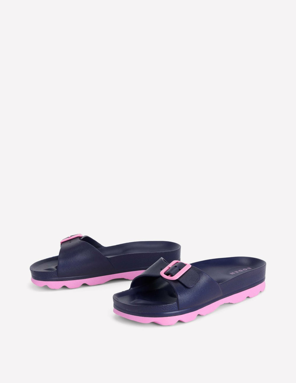 Lyla Single Buckle Sliders-Navy/Pink / Boden Discount