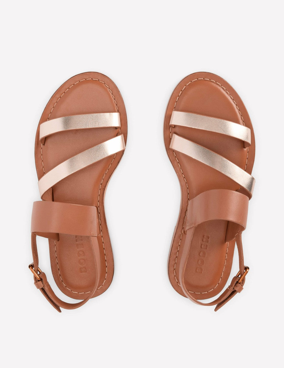Asymmetric Sandal-Tan/Gold / Boden On sale