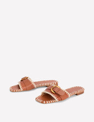 Trim Detail Flat Sandal-Tan / Boden Outlet