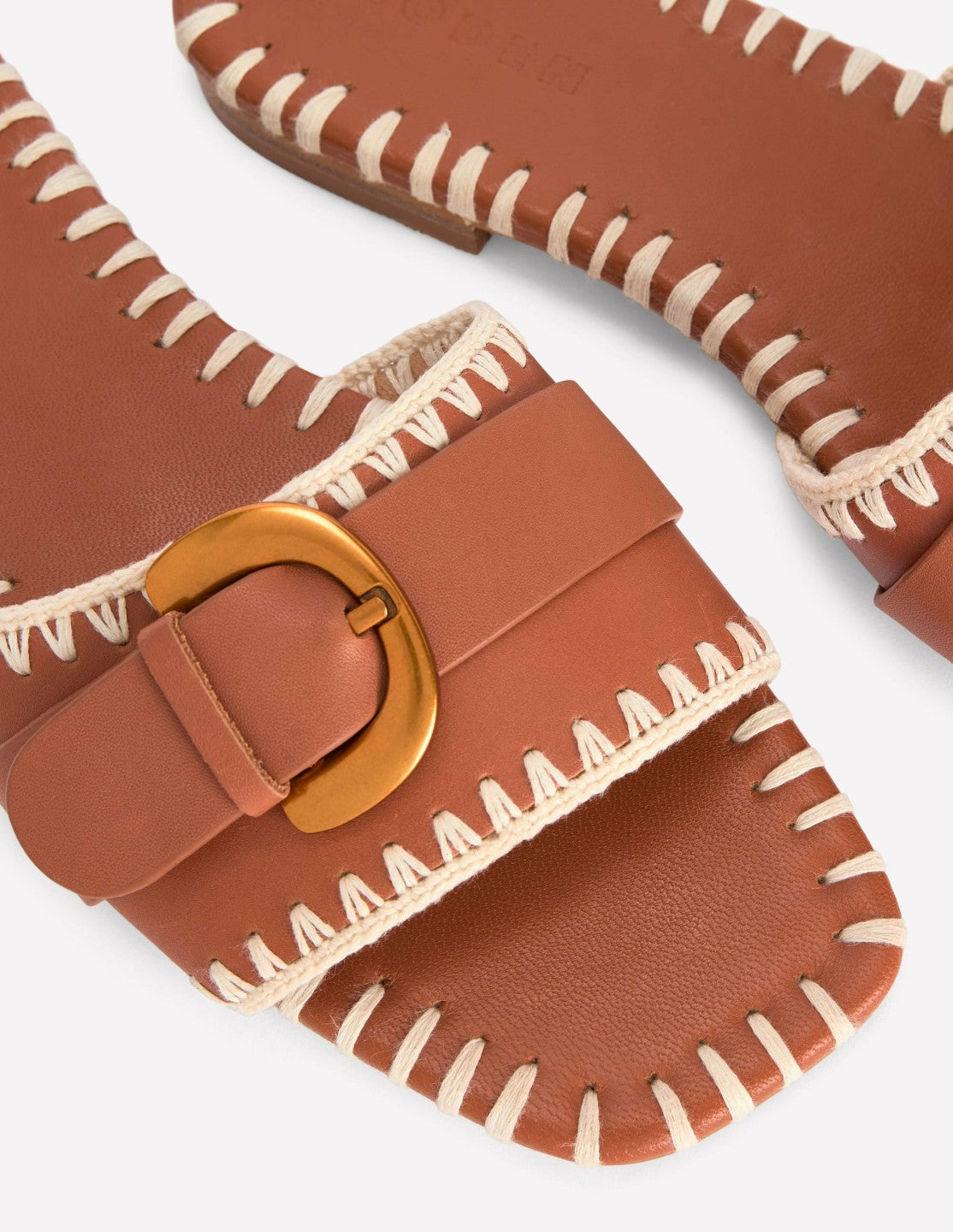 Trim Detail Flat Sandal-Tan / Boden Outlet
