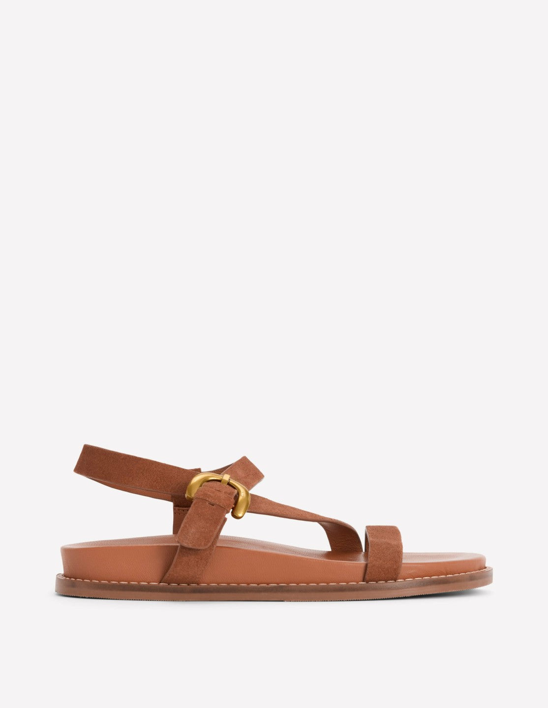 Chunky Asymmetric Sandal-Tan Suede / Boden us
