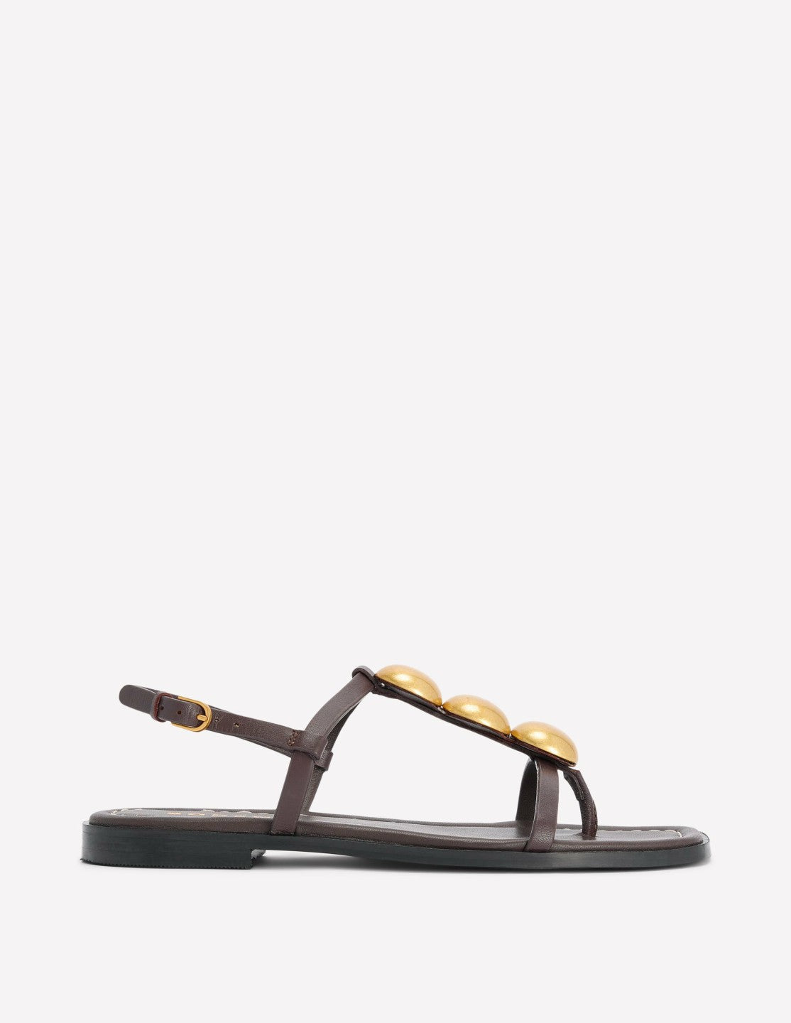Disc Flat Sandals-Dark Chocolate / Boden Sale