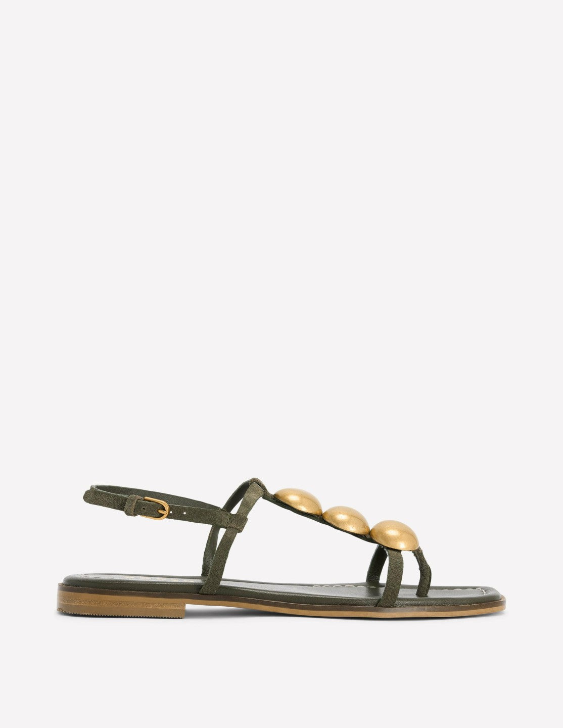 Disc Flat Sandals-Deep Olive / Boden Online