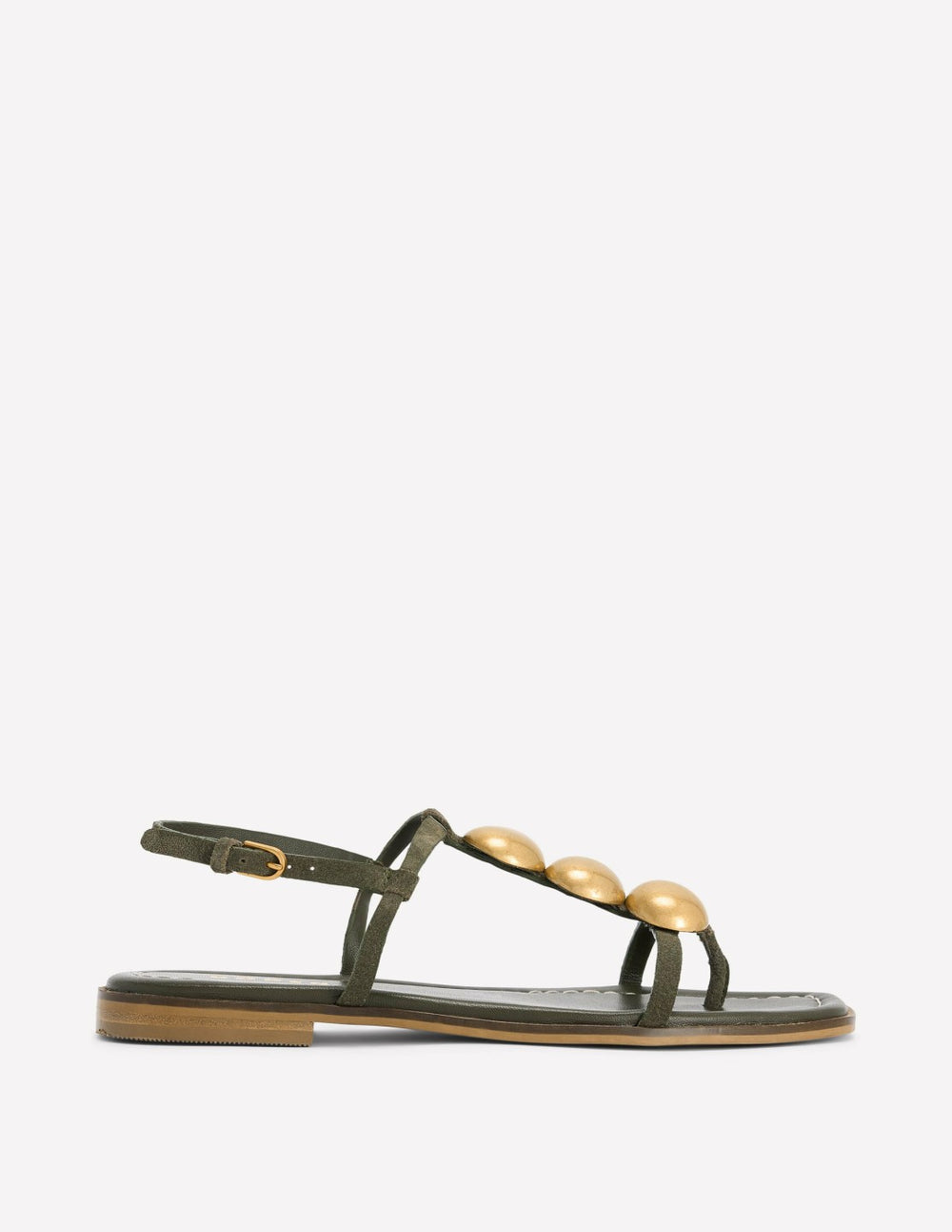 Disc Flat Sandals-Deep Olive / Boden Online