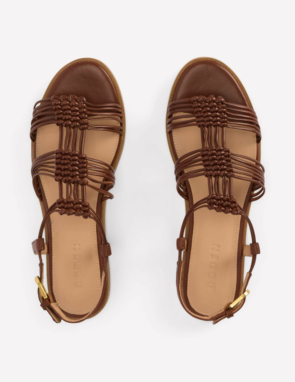 Multi Strap Knot Sandal-Tan / Boden Outlet