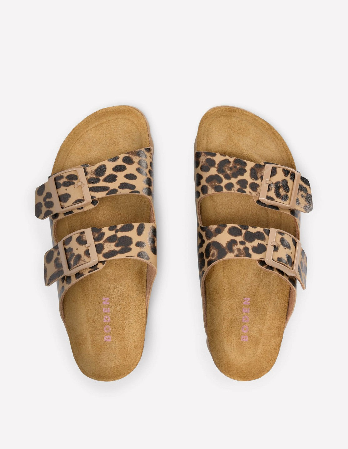 Lyla Printed Buckle Sliders-Leopard / Boden On sale