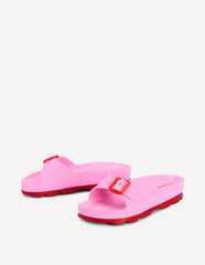 Lyla Single Buckle Sliders-Pink/Red / Boden us