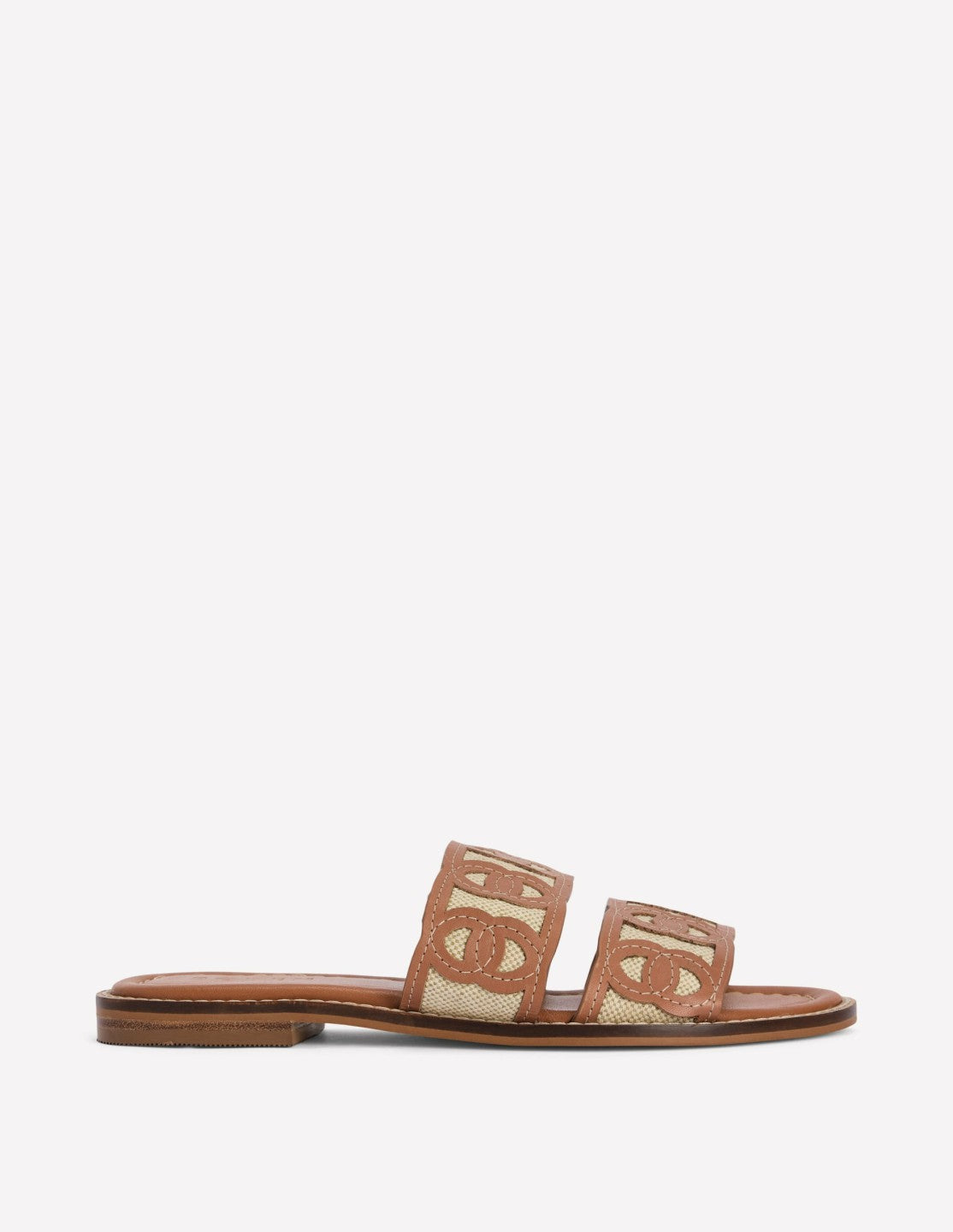 Interlocked Flat Sandal-Tan / Boden