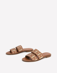 Interlocked Flat Sandal-Tan / Boden