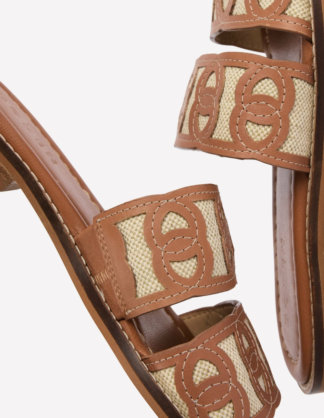 Interlocked Flat Sandal-Tan / Boden
