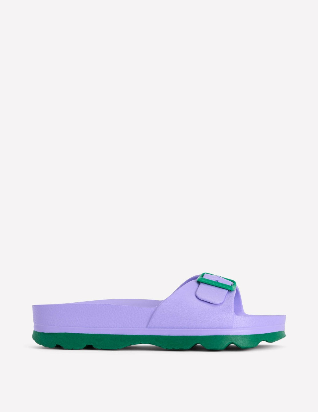 Lyla Single Buckle Sliders-Lilac/Green / Boden Online