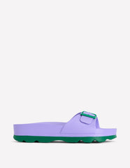 Lyla Single Buckle Sliders-Lilac/Green / Boden Online