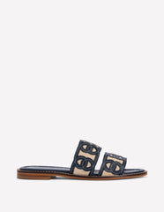 Interlocked Flat Sandal-Navy / Boden On sale