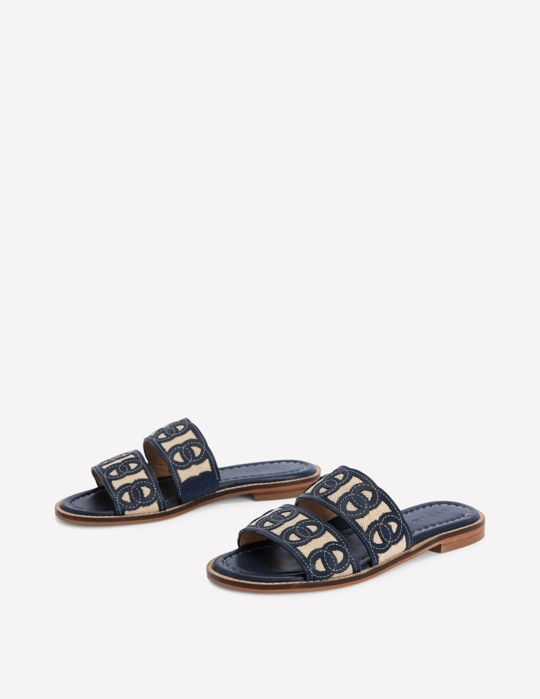 Interlocked Flat Sandal-Navy / Boden On sale