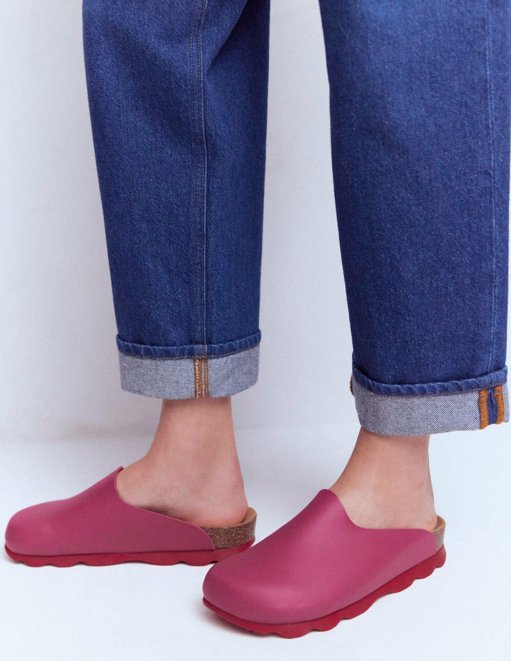 Lyla Colour Block Clogs-Pink/Red / Boden