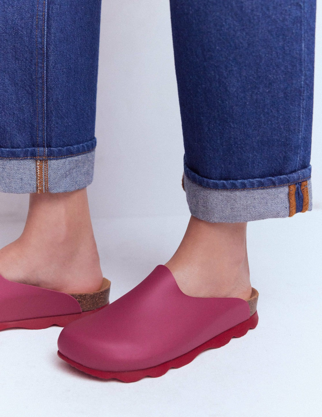 Lyla Colour Block Clogs-Pink/Red / Boden
