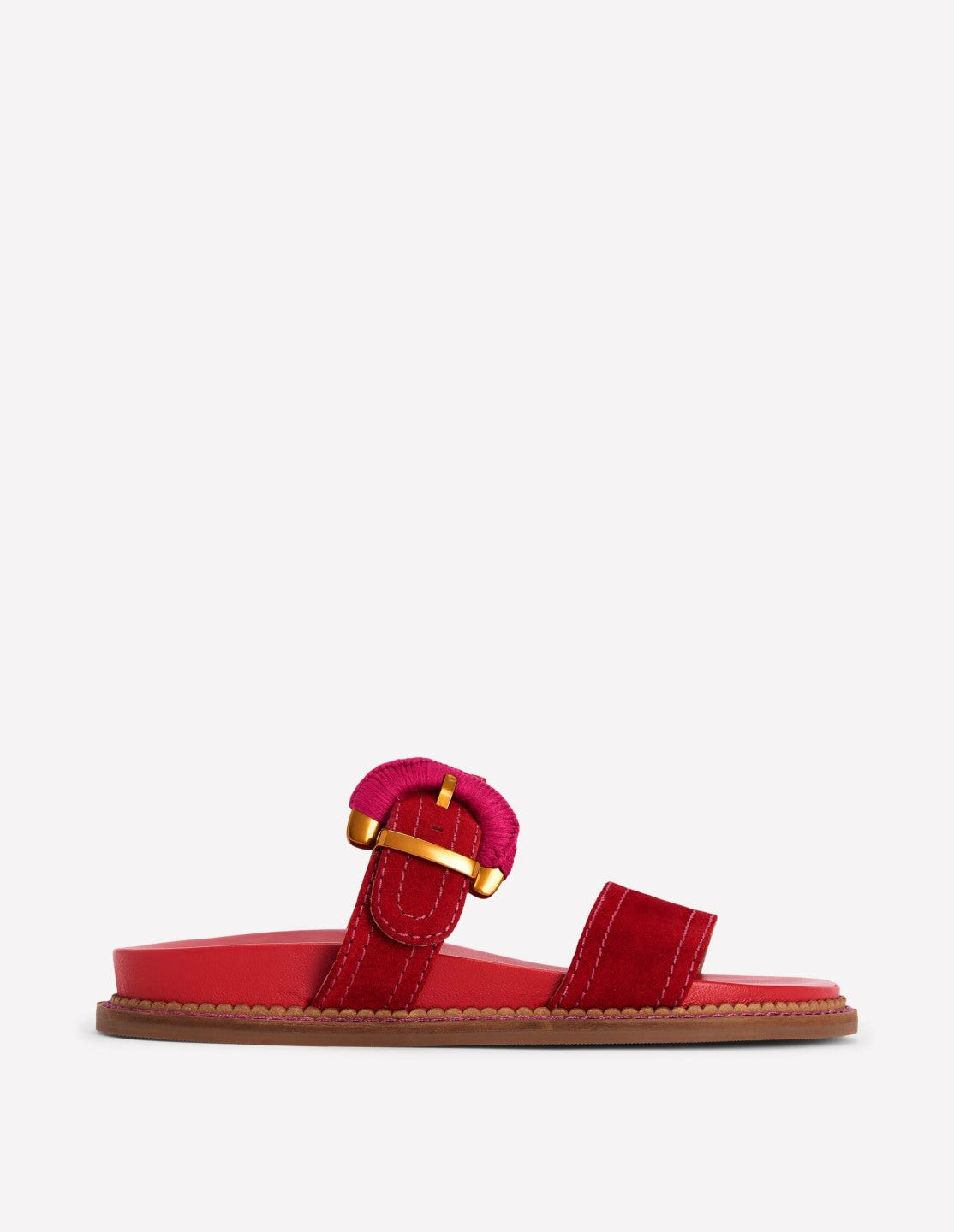 Caryl Double Strap Sandals-Post Box Red / Boden Sale