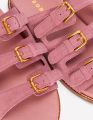Triple Strap Footbed Sandal-Dusty Pink / Boden Online