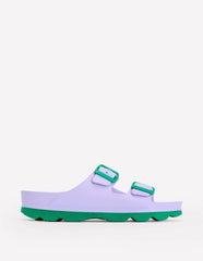 Lyla Double Buckle Sliders-Lavender Purple / Boden On sale