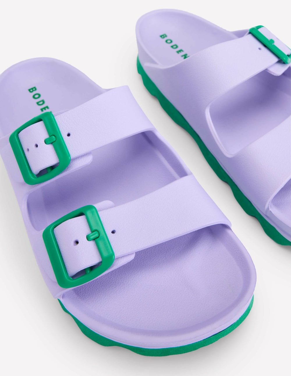 Lyla Double Buckle Sliders-Lavender Purple / Boden On sale