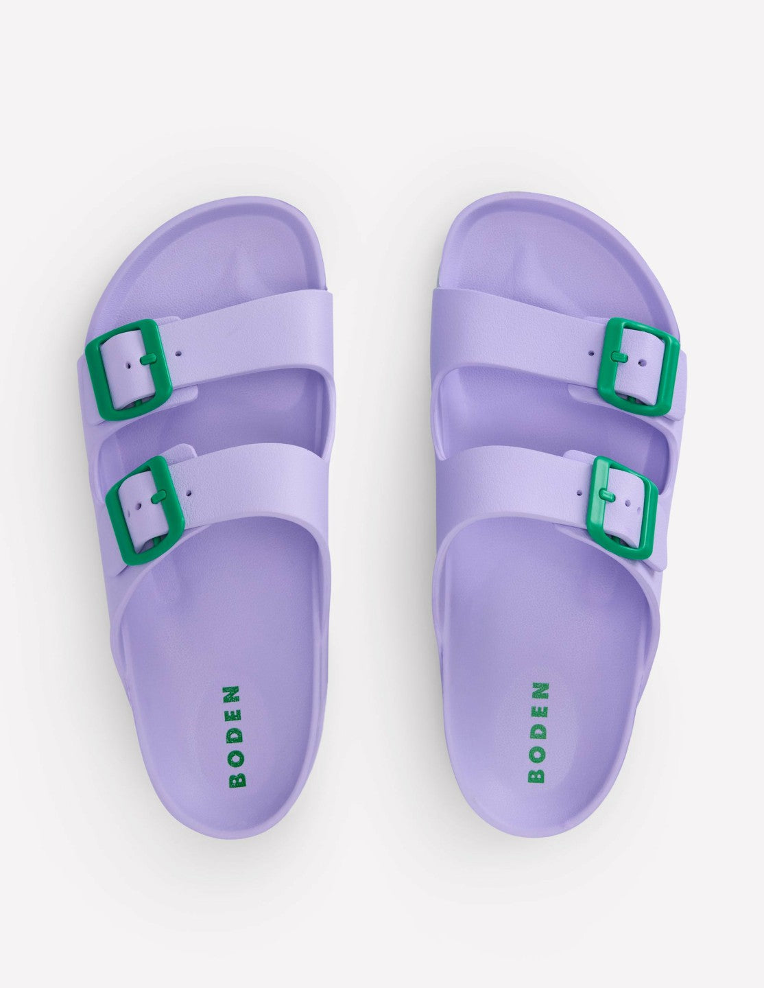 Lyla Double Buckle Sliders-Lavender Purple / Boden On sale