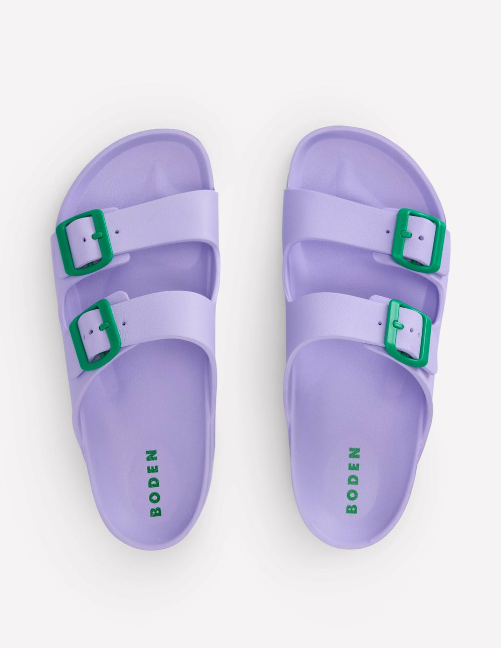Lyla Double Buckle Sliders-Lavender Purple / Boden On sale
