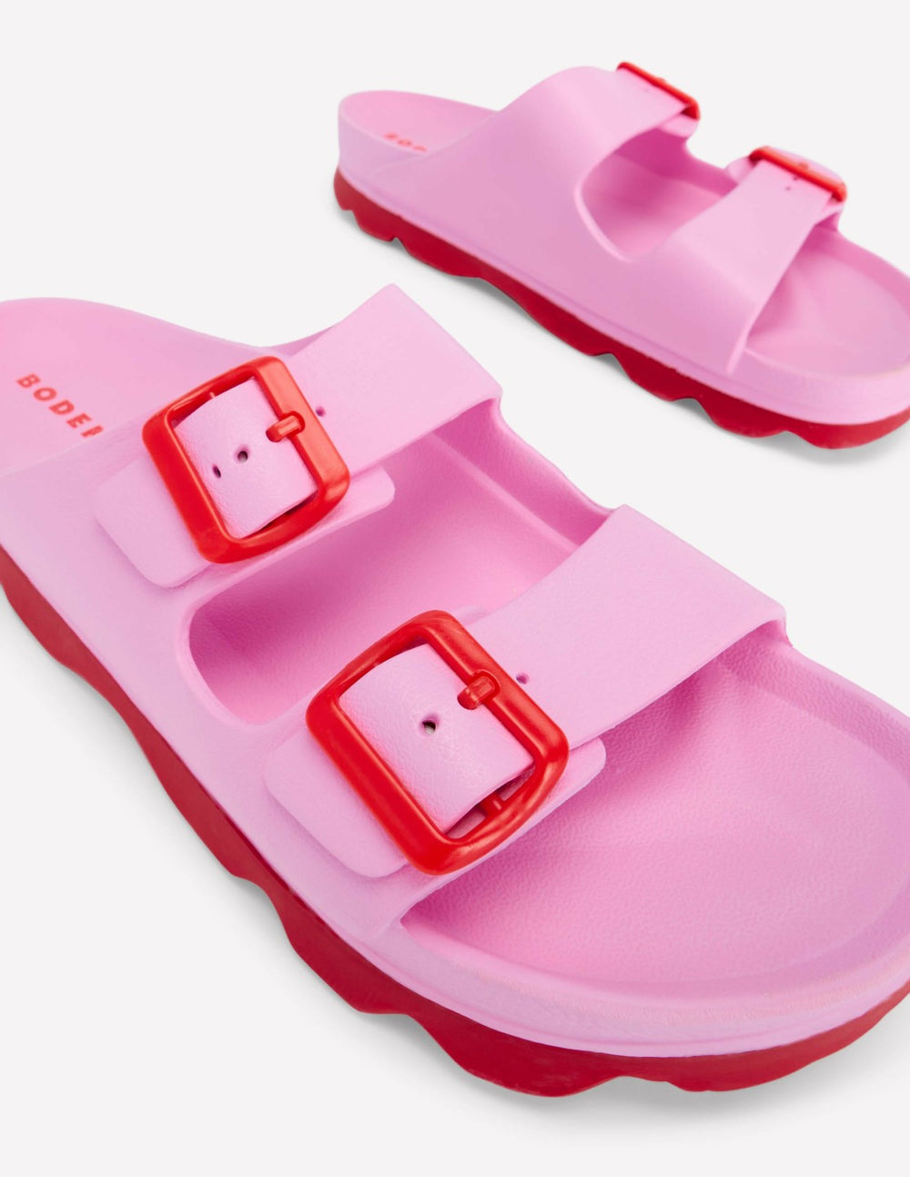 Lyla Double Buckle Sliders-Soft Pink / Boden us