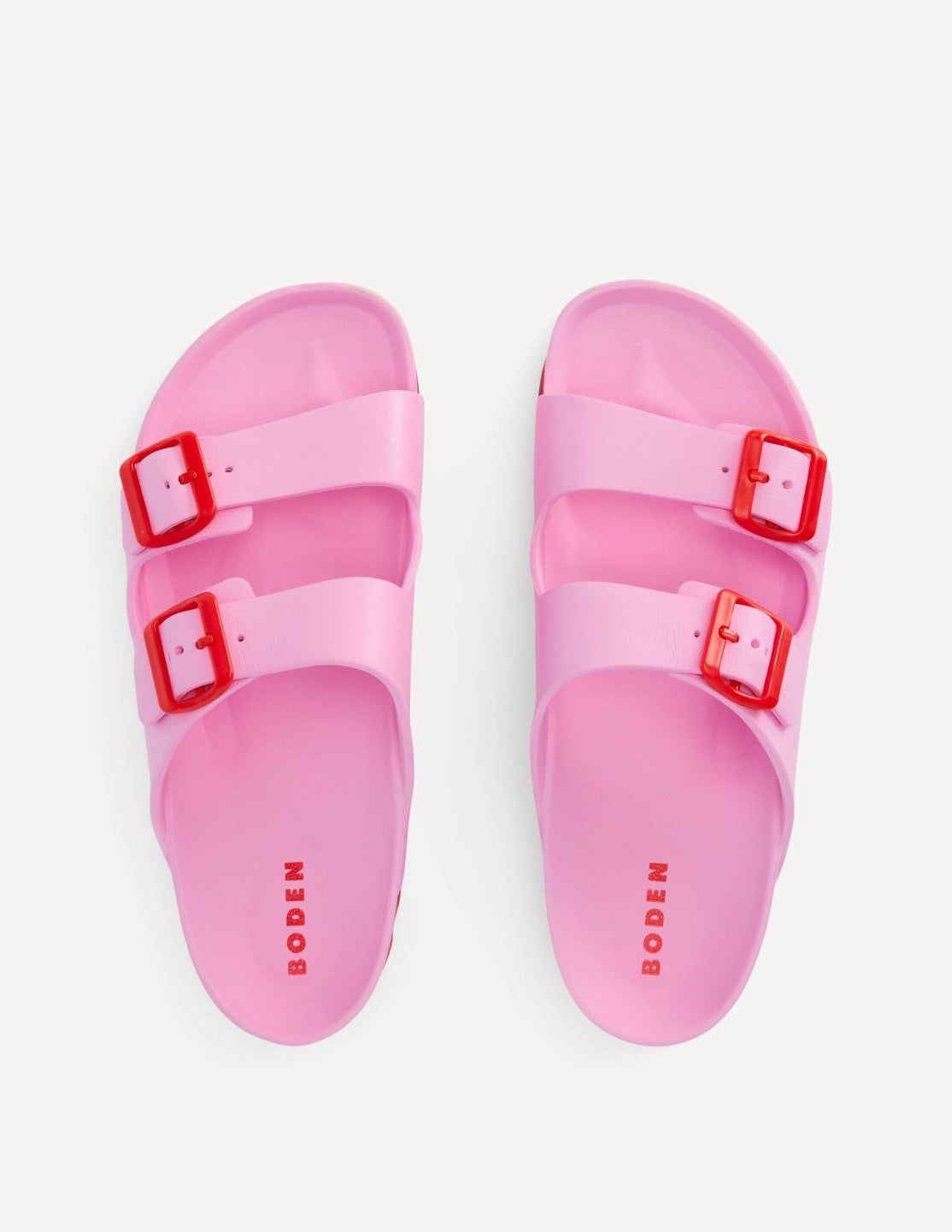Lyla Double Buckle Sliders-Soft Pink / Boden us