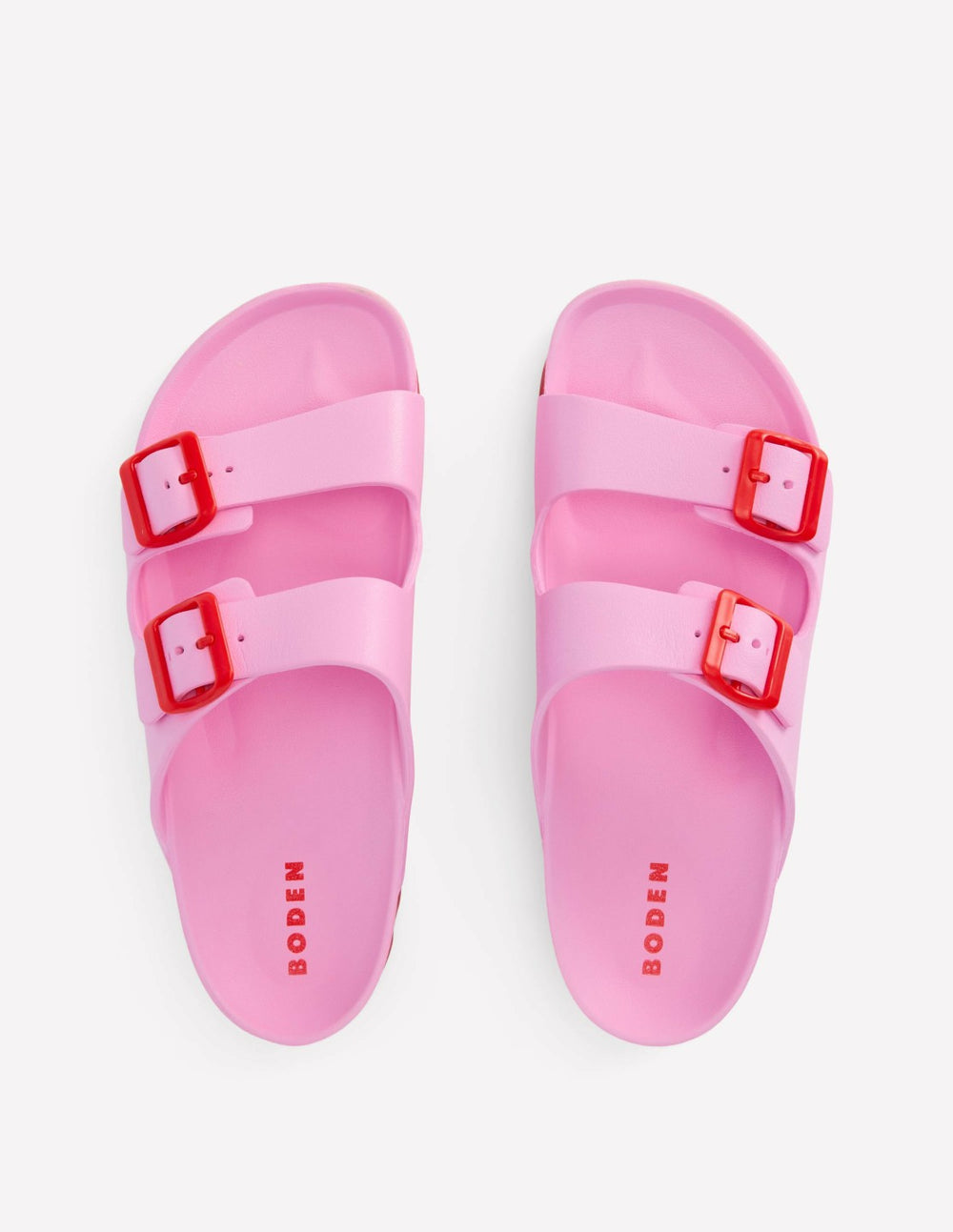 Lyla Double Buckle Sliders-Soft Pink / Boden us