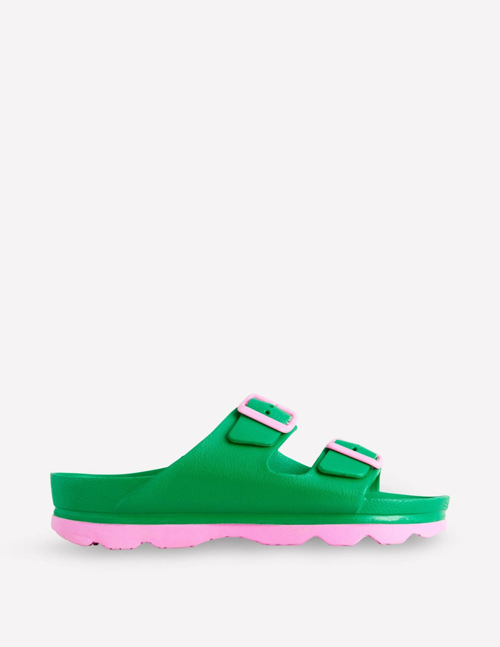 Lyla Double Buckle Sliders-Rich Emerald/Soft Pink / Boden
