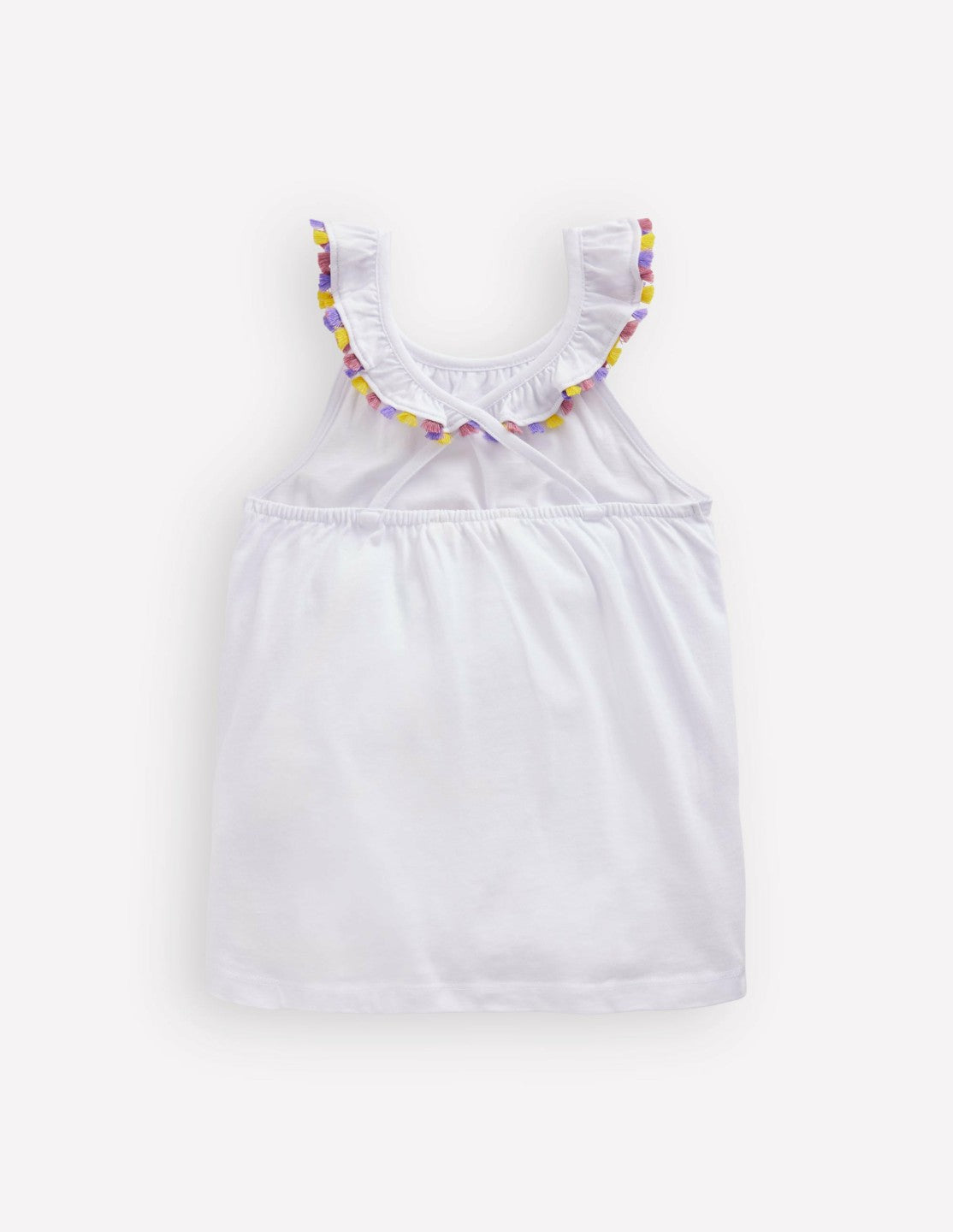 Ruffle Neck Trim Top-White / Boden Online