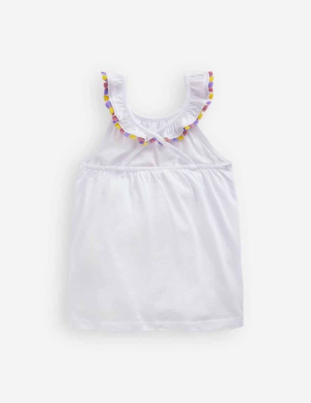 Ruffle Neck Trim Top-White / Boden Online