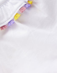 Ruffle Neck Trim Top-White / Boden Online