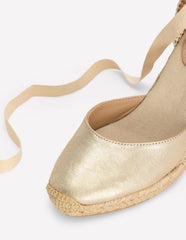 Cassie High Wedge Espadrilles-Gold / Boden Outlet