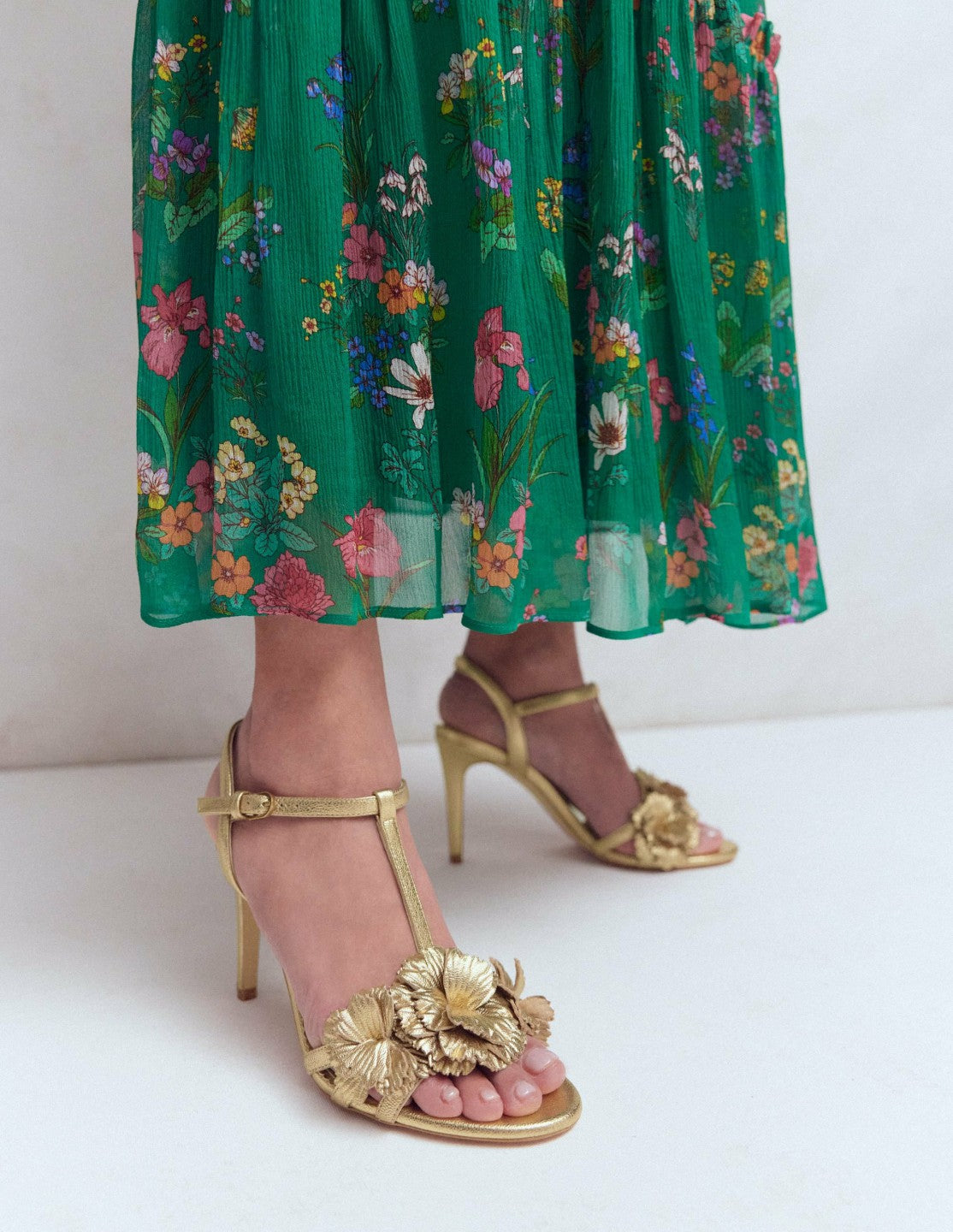 Flower Sandals-Gold / Boden Discount