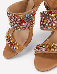 Embellished Block Heel Sandal-Tan Embellished / Boden us