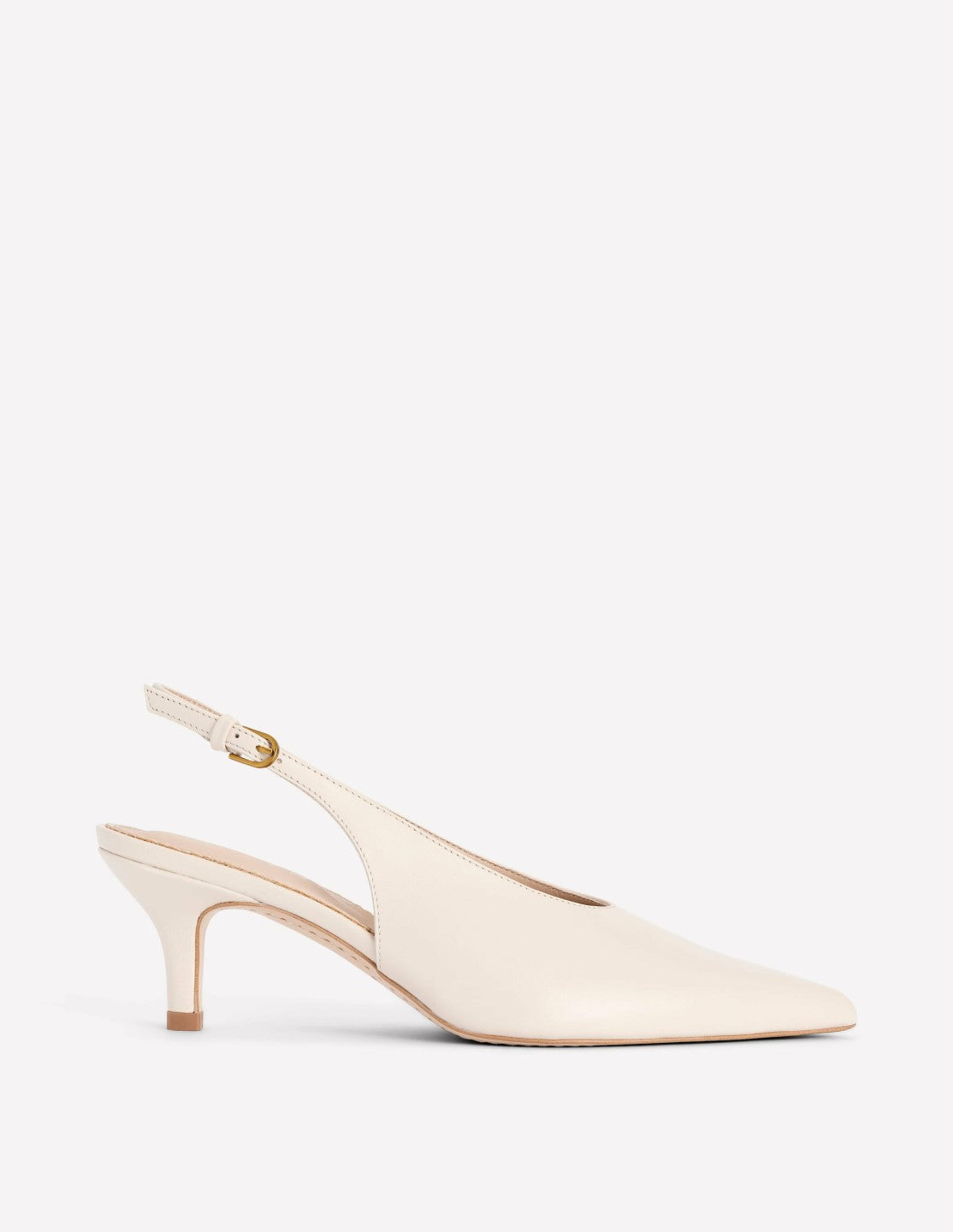 High Cut Slingback Court-Ecru / Boden