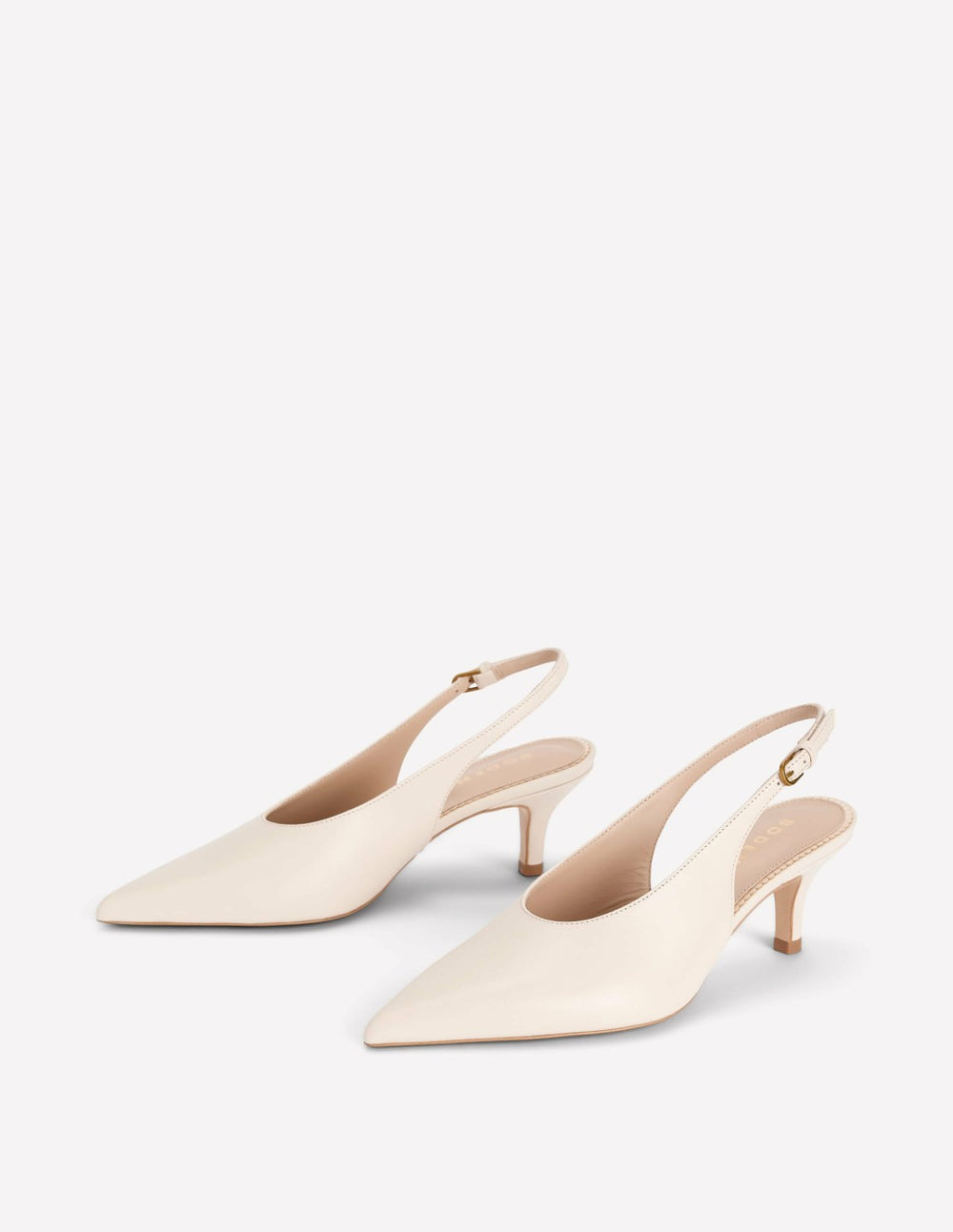 High Cut Slingback Court-Ecru / Boden