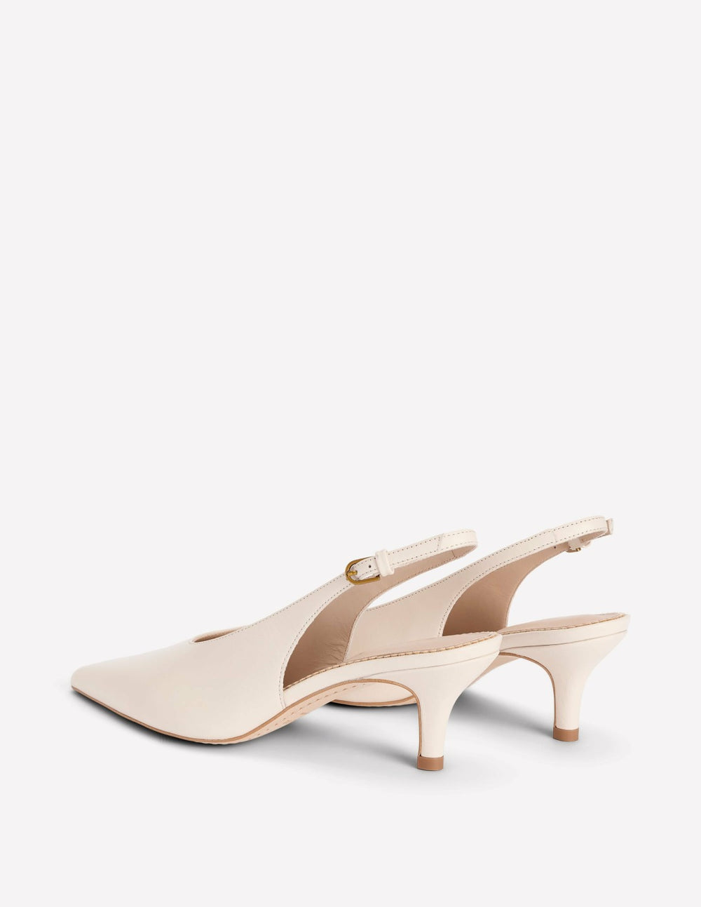 High Cut Slingback Court-Ecru / Boden