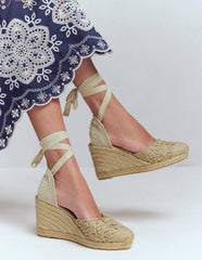 Cassie High Wedge Espadrilles-Natural / Boden Sale