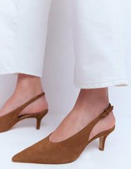High Cut Slingback Court-Tan / Boden Outlet