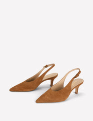 High Cut Slingback Court-Tan / Boden Outlet